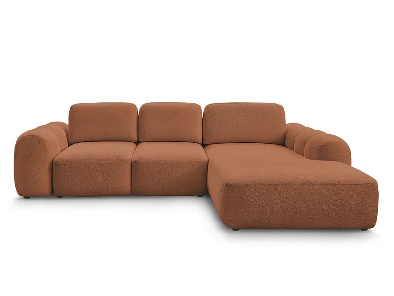 Ecksofa BOBOCHIC MONTAIGNE Boucle-Stoff orange