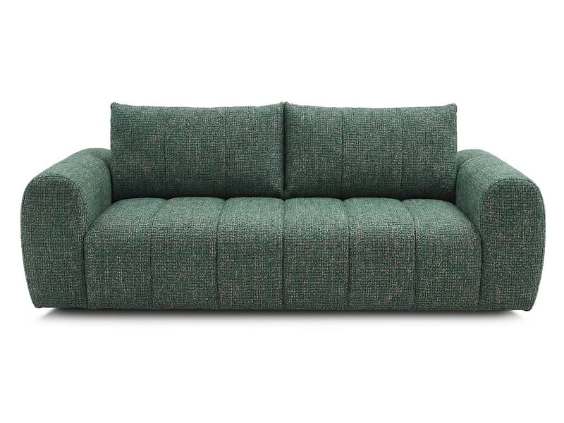 3er Sofa BOBOCHIC NESTY Stoff chiniert dunkelgrün