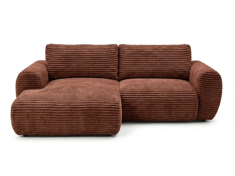 Ecksofa BOBOCHIC LUCIEN Cord-Stoff orange