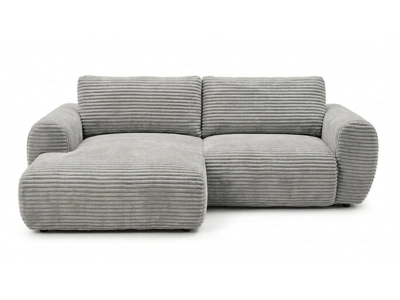 Ecksofa BOBOCHIC LUCIEN Cord-Stoff hellgrau
