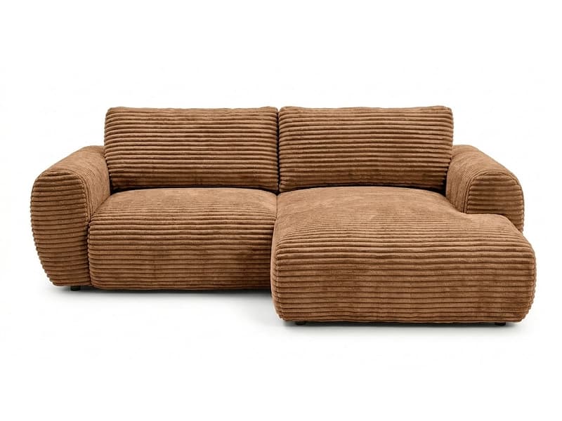 Ecksofa BOBOCHIC LUCIEN Cord-Stoff gelb