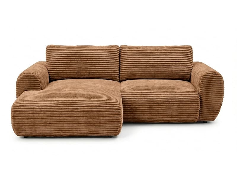 Ecksofa BOBOCHIC LUCIEN Cord-Stoff gelb