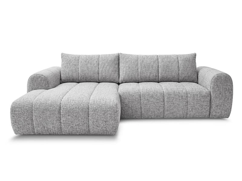 Ecksofa BOBOCHIC NESTY Stoff chiniert hellgrau