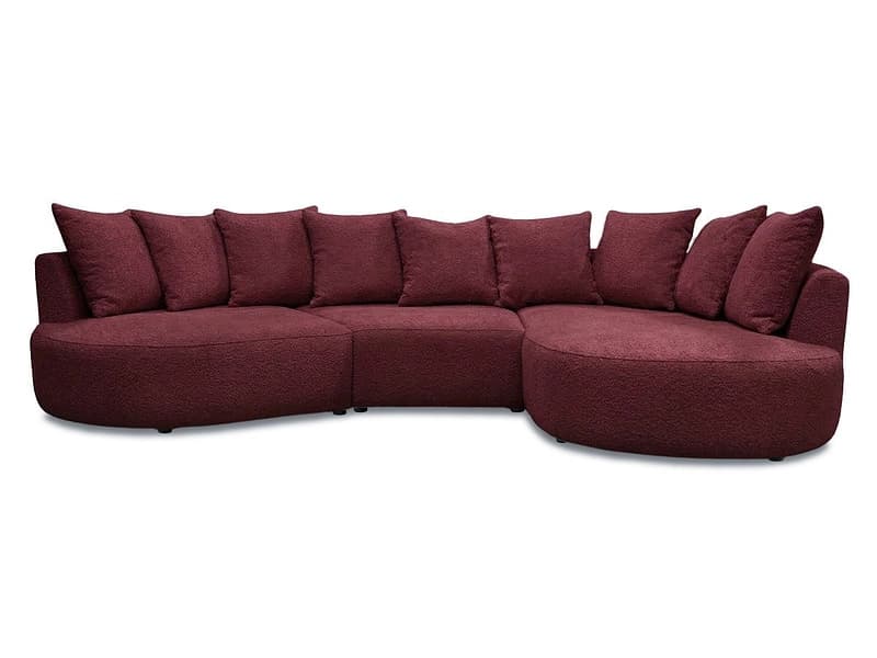 Ecksofa BOBOCHIC CALYPSO Boucle-Stoff bordeau