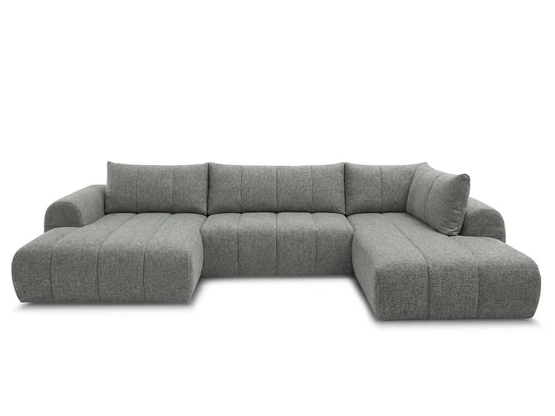 Wohnlandschaft BOBOCHIC NESTY Stoff chiniert dunkelgrau