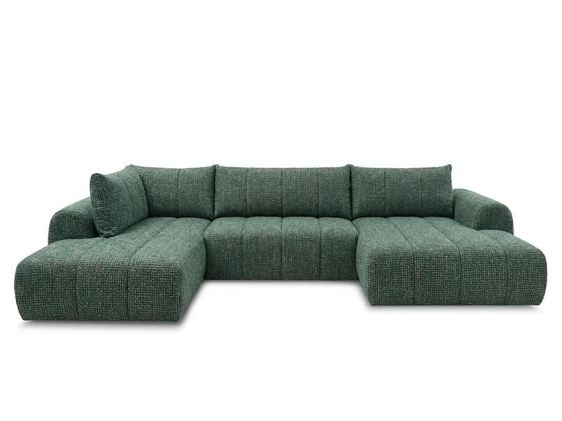 Wohnlandschaft BOBOCHIC NESTY Stoff chiniert dunkelgrün