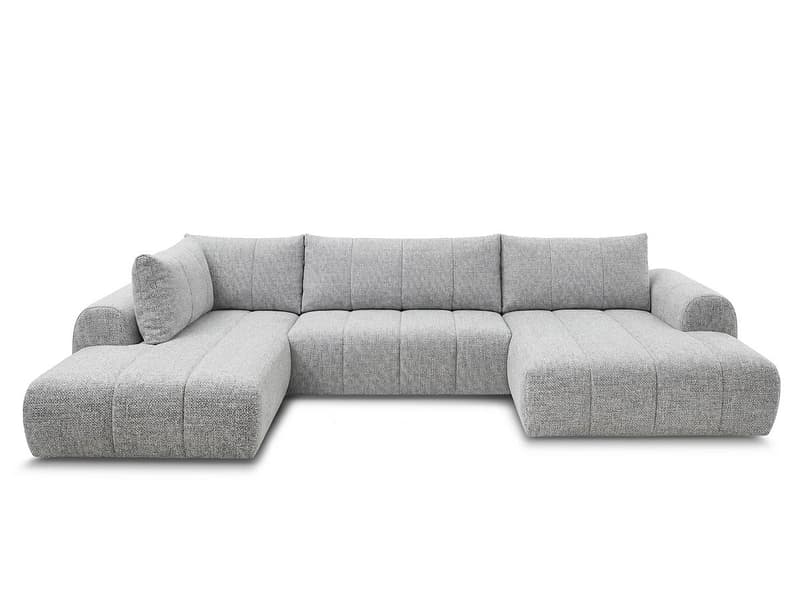 Wohnlandschaft BOBOCHIC NESTY Stoff chiniert hellgrau