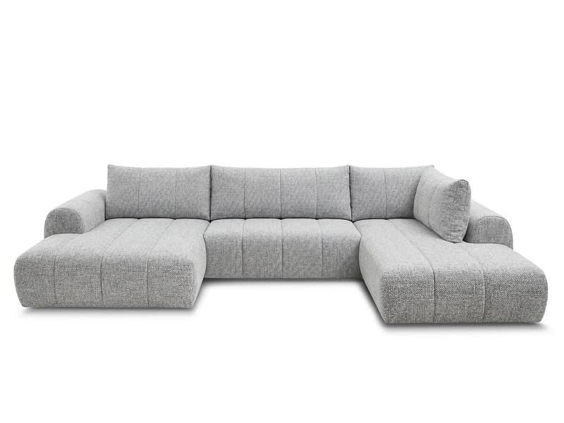 Wohnlandschaft BOBOCHIC NESTY Stoff chiniert hellgrau