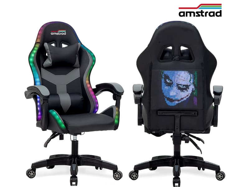 Gaming Sessel AMSTRAD AMS-LED-PIXEL Synthetisches Leder