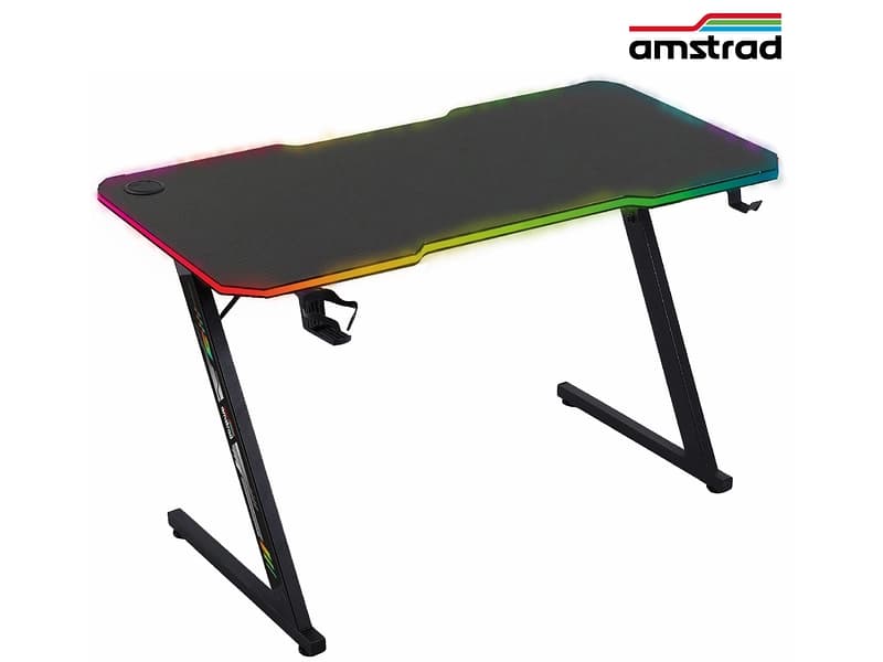 Gaming Schreibtisch AMSTRAD AMS-DESK120Z 60x120x73cm schwarz