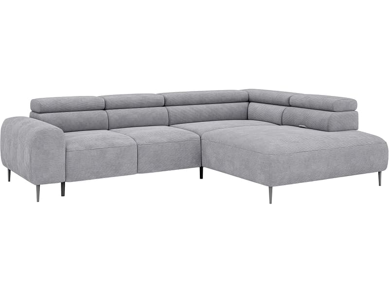 Ecksofa AMATISS NALDO Stoff grau