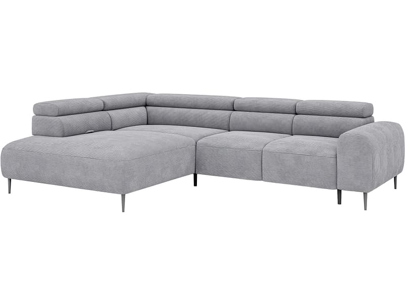 Ecksofa AMATISS NALDO Stoff grau