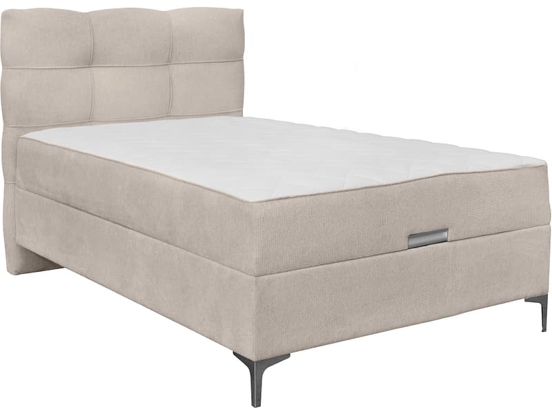 Kastenbett KORLEONE beige 120x200cm fest