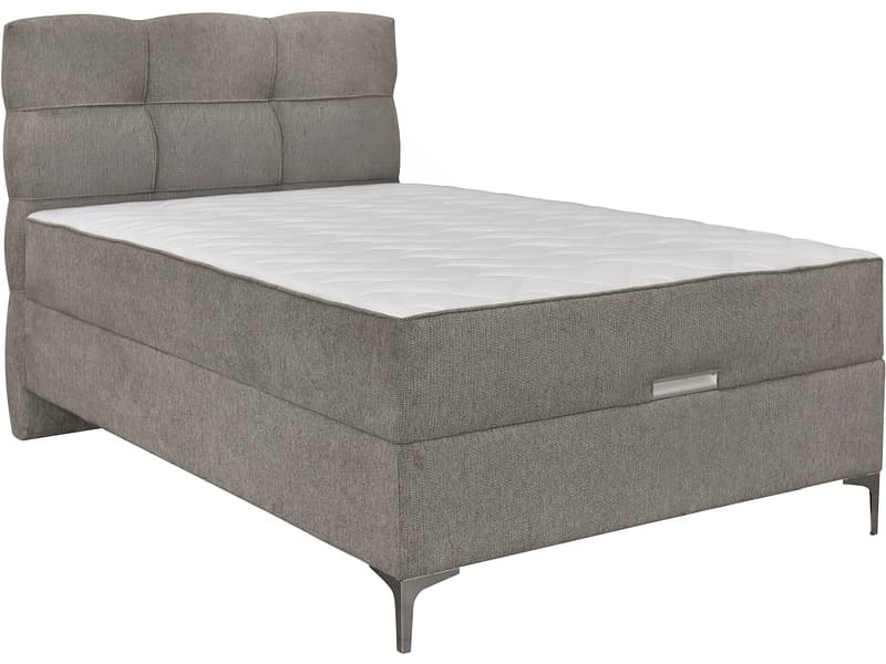 Kastenbett KORLEONE dunkelbeige 120x200cm fest