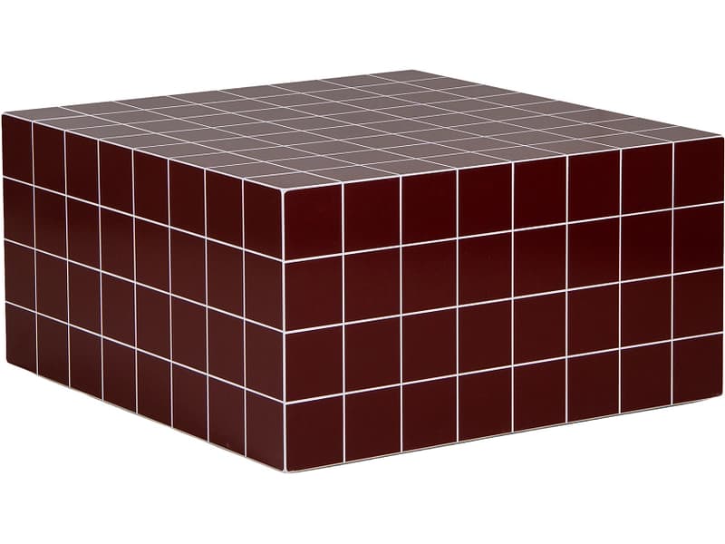 MARCKERIC Couchtish MOSAICO 80x80x40cm bordeau