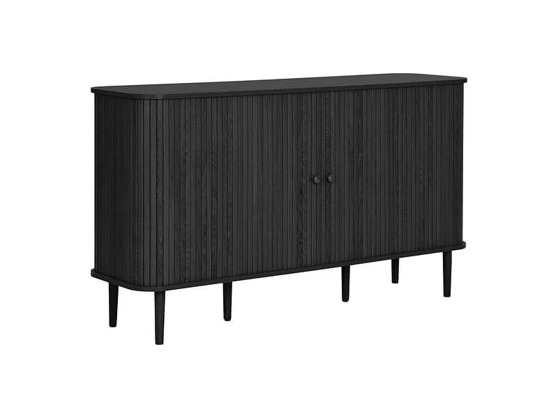 Sideboard HOUSE NORDIC NIKKO 2 Türen 2 Schubladen 40x140x79cm schwarz furniert