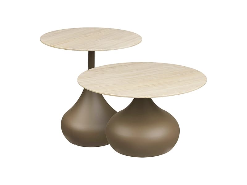 HOUSE NORDIC Set für Couchtische PIENZA 70x70x42cm dunkelgrün