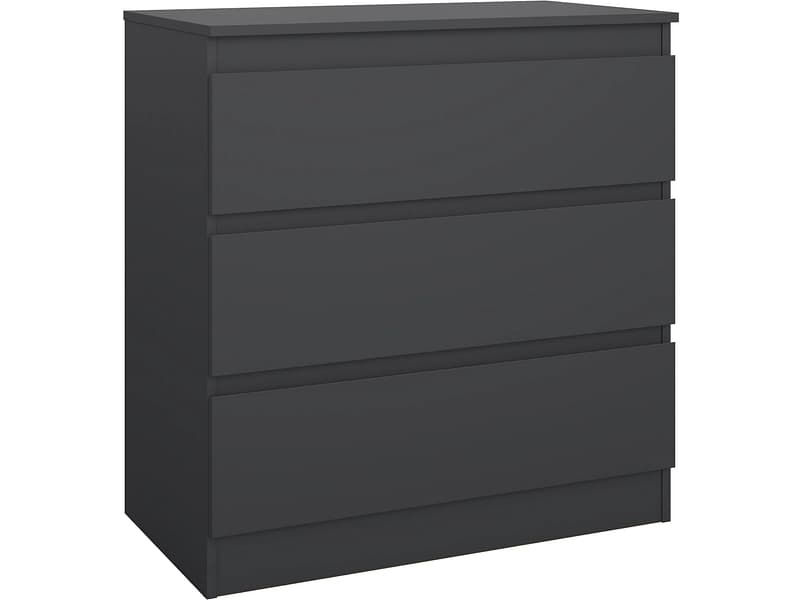 Kommode MARA 3 Schubladen 42x77x80.4cm dunkelgrau matt