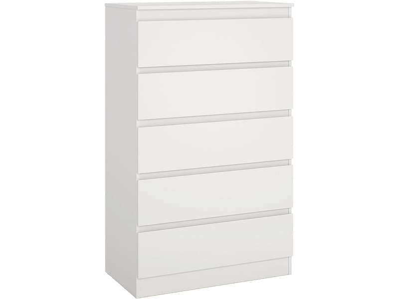 Kommode MARA 5 Schubladen 42x77x125.2cm weiss matt