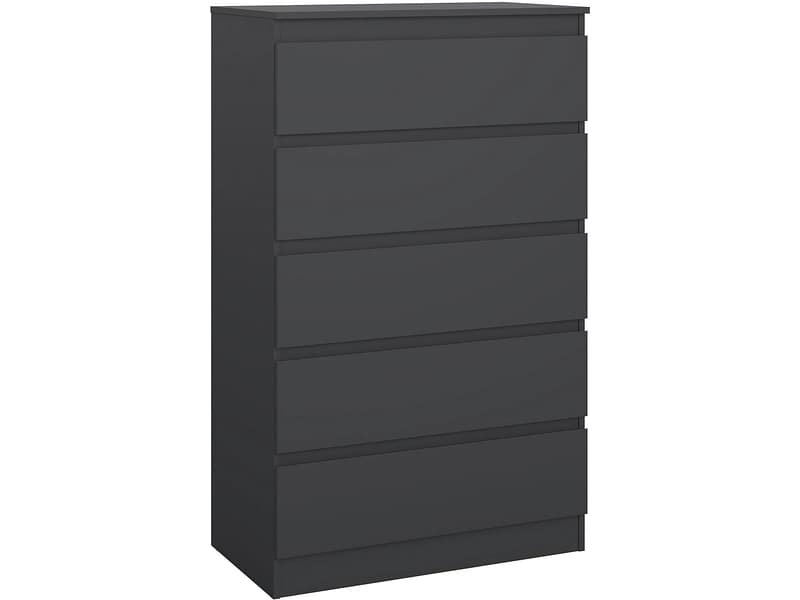 Kommode MARA 5 Schubladen 42x77x125.2cm dunkelgrau matt