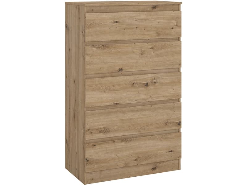 Kommode MARA 5 Schubladen 42x77x125.2cm artisan eiche matt