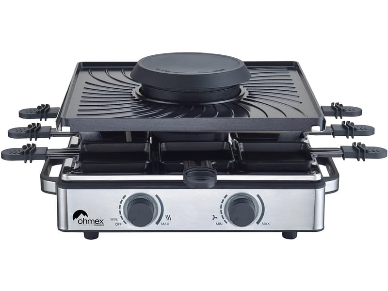 OHMEX Multifunktionsraclettegrill OHM-RCL-0828SL 8 personen