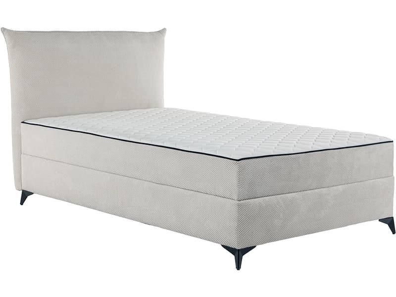 Kastenbett DALIA dunkelbeige 100x200cm halbfest