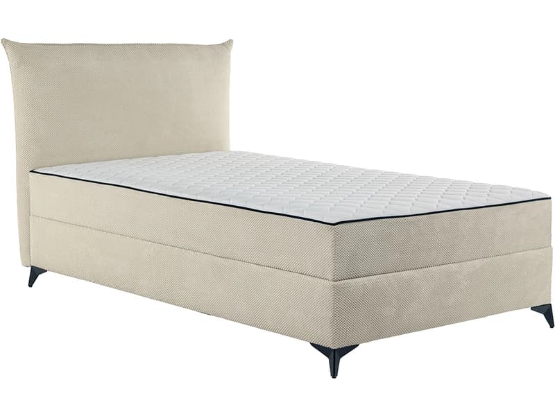 Kastenbett DALIA beige 100x200cm halbfest