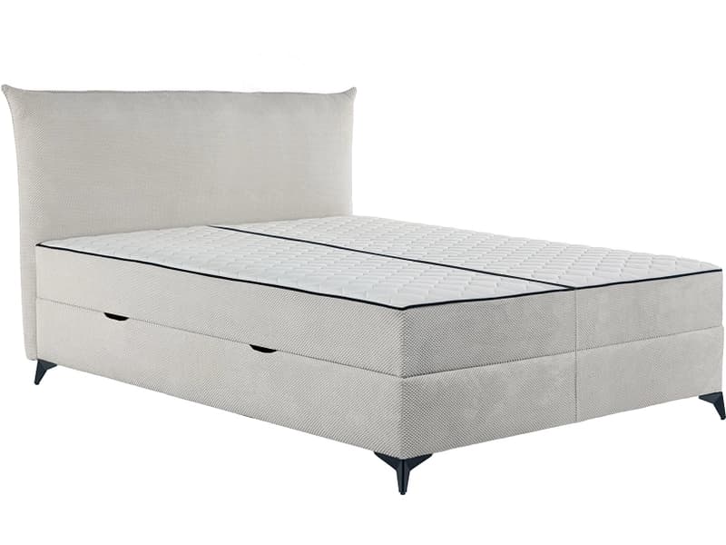 Kastenbett DALIA dunkelbeige 140x200cm halbfest