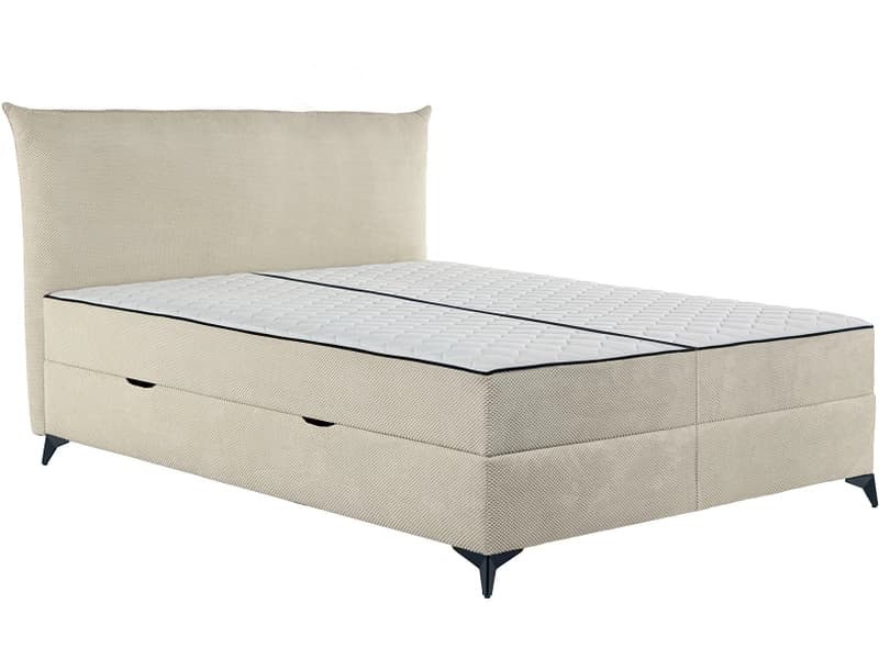 Kastenbett DALIA beige 140x200cm halbfest