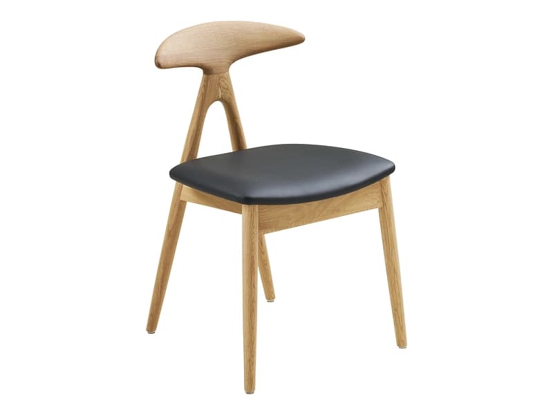 HOUSE NORDIC Stuhl LANUZA Synthetisches Leder natürliches holz