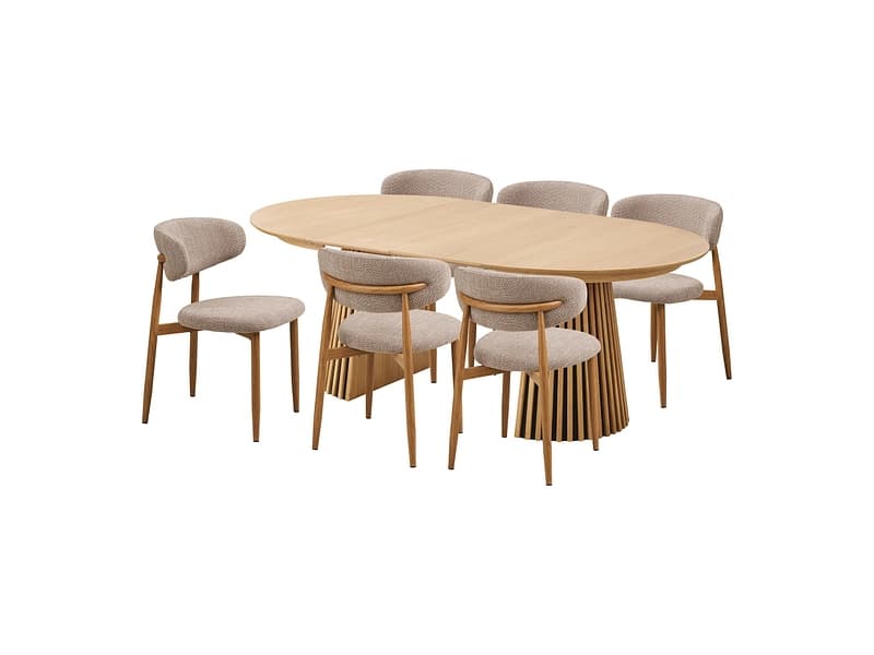 Set Tisch und 6 Stühle HOUSE NORDIC OSAKA