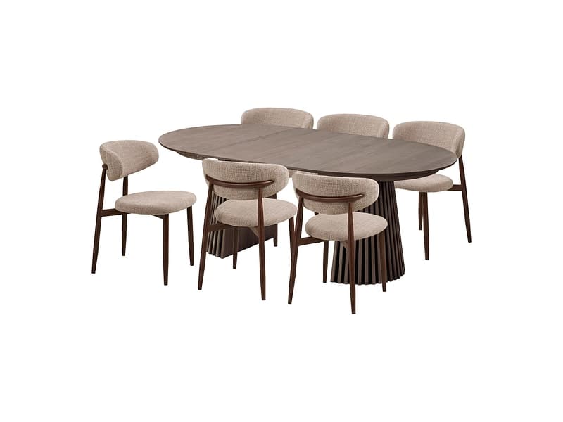 Set Tisch und 6 Stühle HOUSE NORDIC OSAKA