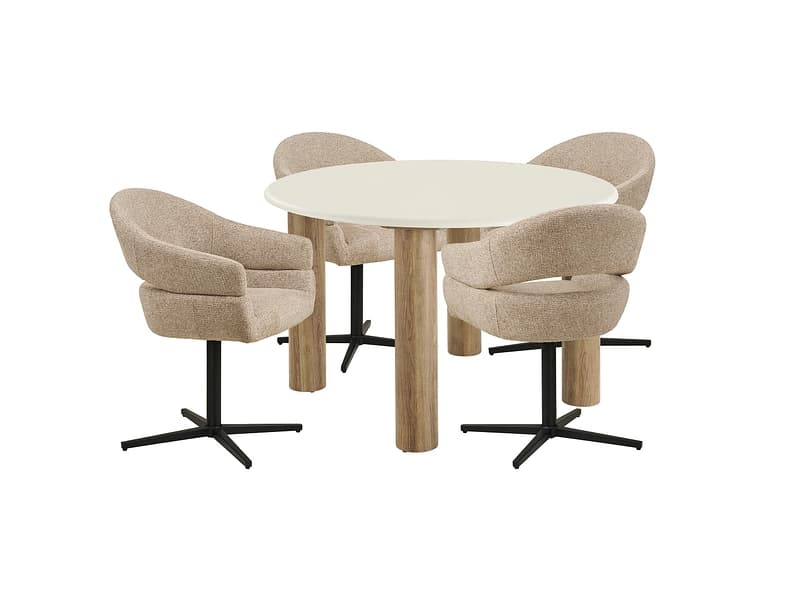 Set Tisch und 4 Stühle HOUSE NORDIC FONDI