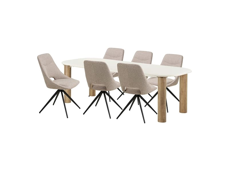 Set Tisch und 6 Stühle HOUSE NORDIC FONDI