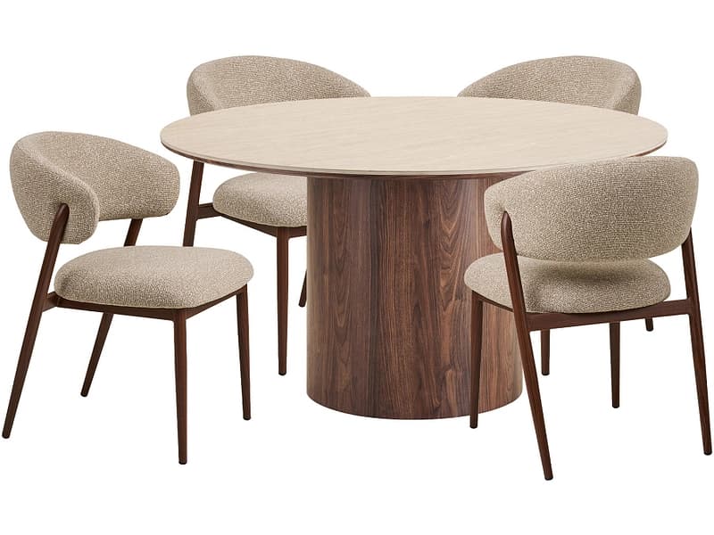 Set Tisch und 4 Stühle HOUSE NORDIC DELPHI