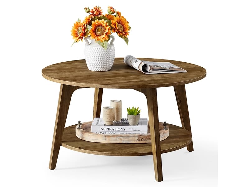 SONGMICS Couchtish RUSTIK 80x80x45cm braun
