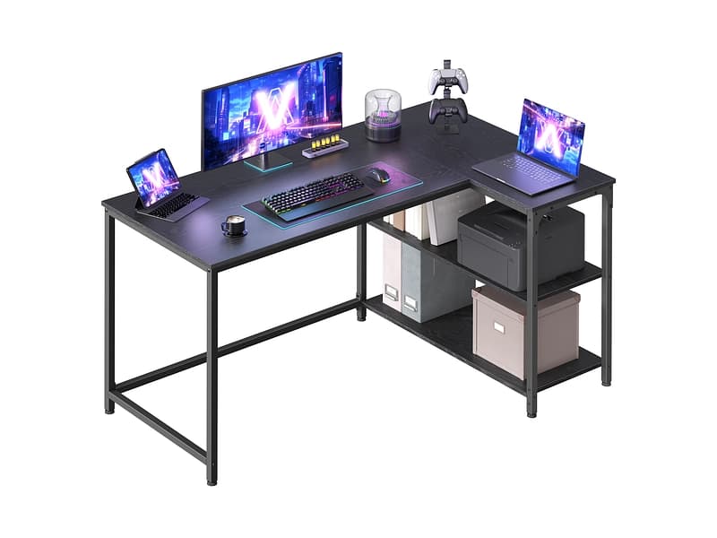 Eckschreibtisch SONGMICS FABRIK 80x120x76cm schwarz