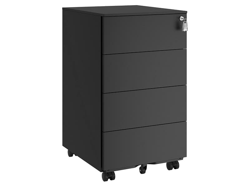 Schubladenelement SONGMICS OFFICE 4 Schubladen schwarz