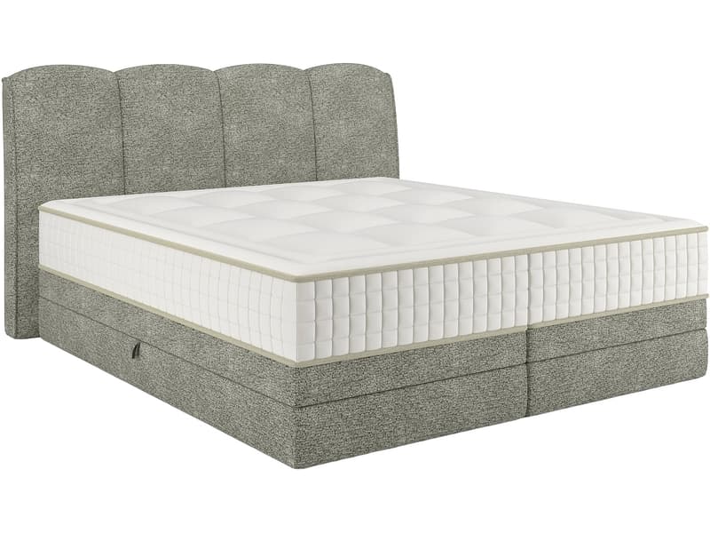 Boxspringbett STOCKHOLM grün 160x200cm halbfest