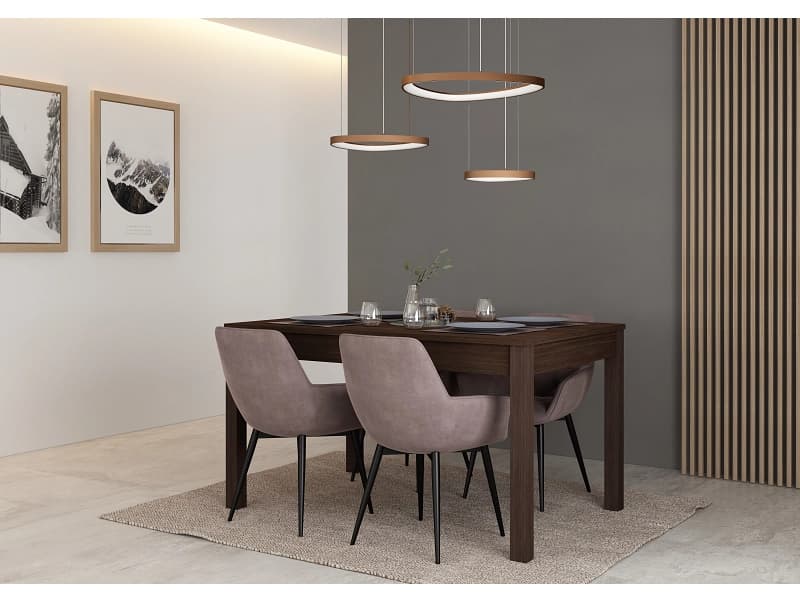 TRASMAN Tisch DAKOTA 138x90x76.4cm schoko