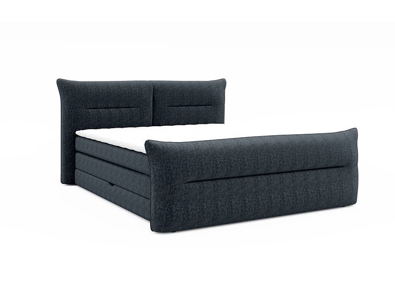 Boxspringbett ELANI marine 200x200cm halbfest