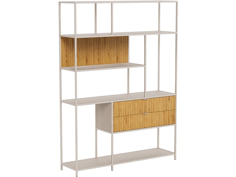 Regal SEAFORD 135x35x185cm mdf dekor