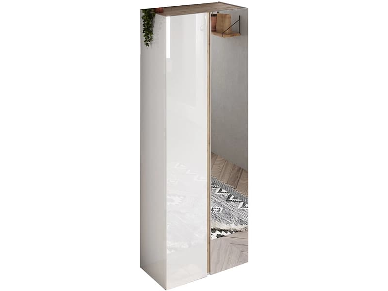 Schuhschrank FRAME 30 Paar Schuhe 2 Türen weiss lackiert