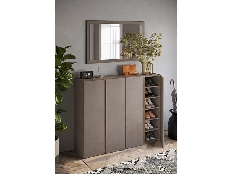 Schuhmöbel FRAME 30 Paar Schuhe 4 Türen bronze