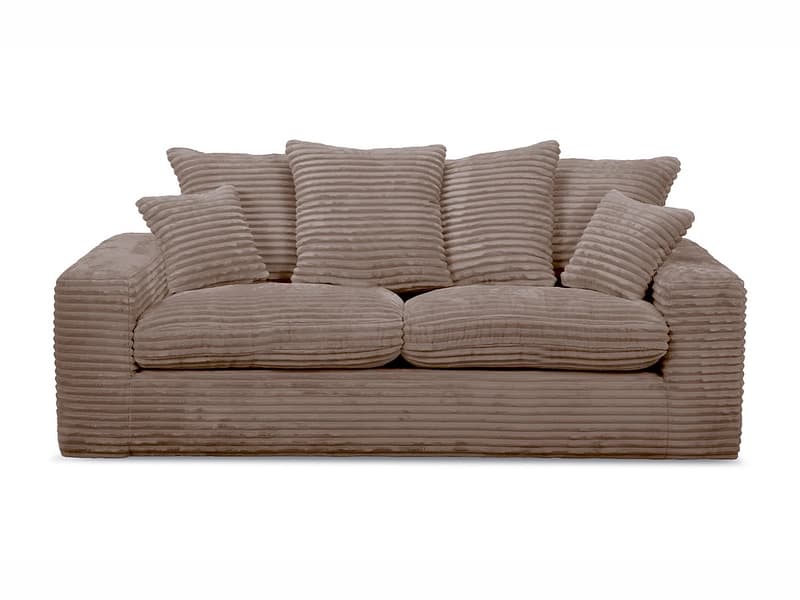 2er Sofa BOBOCHIC NEVADA Cord-Stoff taupe