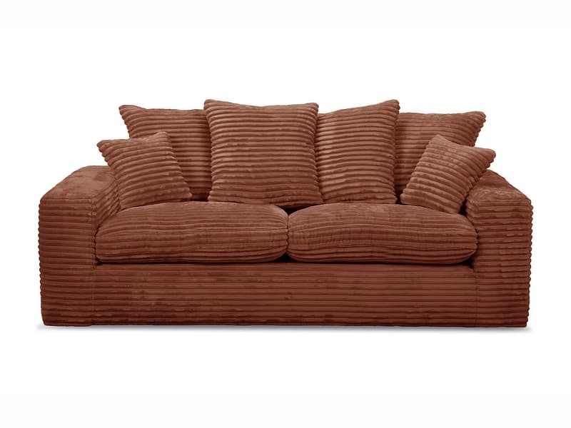 2er Sofa BOBOCHIC NEVADA Cord-Stoff orange