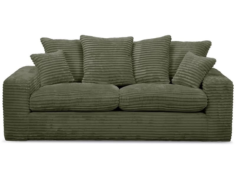2er Sofa BOBOCHIC NEVADA Cord-Stoff grün