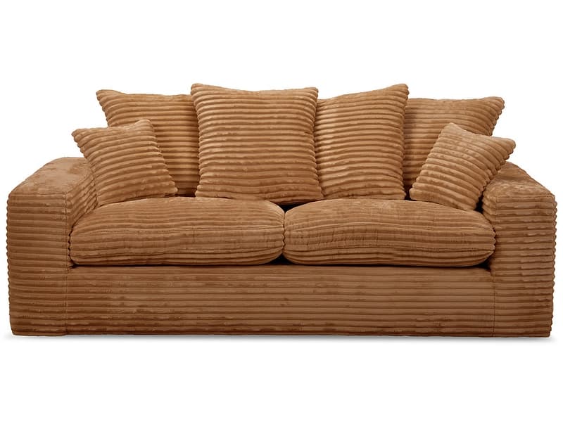 2er Sofa BOBOCHIC NEVADA Cord-Stoff gelb