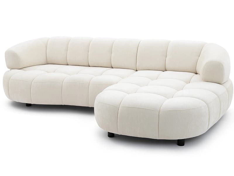 Ecksofa BOBOCHIC LOVELY Stoff beige